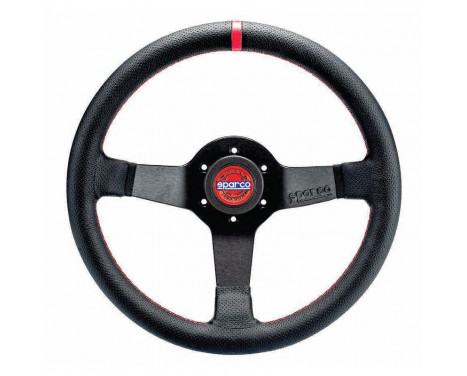 Volant Sport Universel Sparco 'R330 Champion Dish' - Cuir Noir - Diamètre 330mm