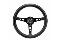 Volant Sport Universel Sparco 'Targa 350' - Cuir Noir - Diamètre 350mm