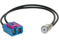 Adaptateur d'antenne double Fakra > ISO Audi - Seat - Skoda - Volkswagen - Maserati - Scania