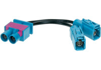 Adaptateur d'antenne Double-FAKRA (m) > 2 x Fakra Z (w) Audi -Maserati -Scania - Skoda -Volkswagen -Se