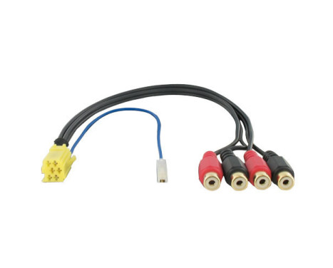 Mini ISO jaune 6 broches room C1 -> 4 x RCA