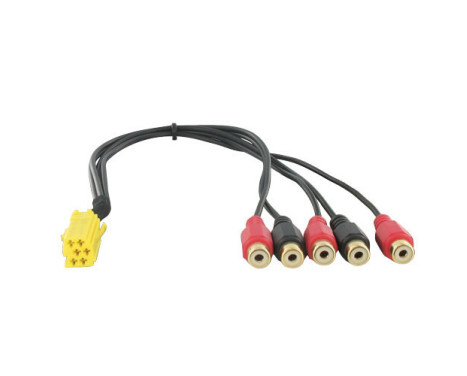Mini ISO jaune 6 broches room C1 -> 5 x RCA