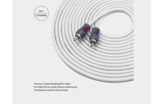 Câble RCA Recoil Marine OFC 2 canaux 610 cm, Image 5