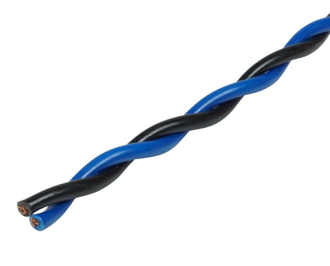 SYSTEME AUDIO Câble haut-parleur "TWISTED" 2x 0,75 mm² Bleu/Noir