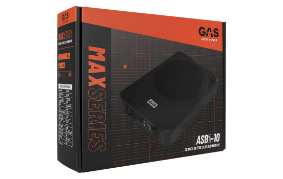 Caisson de basses GAZ 10 pouces 'sous siège' actif 300 Watt, Image 10