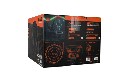 GAS MAX Niveau 2 Caisson de Basses 12" 2x1 Ohm, Image 2