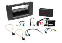 Ensemble 2-DIN avec compartiment pour véhicules Mercedes LFB/analogique/antenne