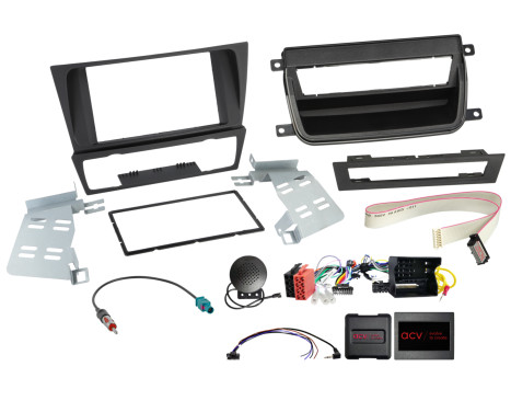 Kit 2-DIN pour BMW Série 3 sans pack fumeur, commandes au volant et antenne