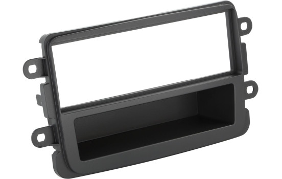 Panneau 1-DIN avec plateau de rangement. Dacia Dokker/ Duster/ Lodgy 2012-2019 Couleur: Gris foncé