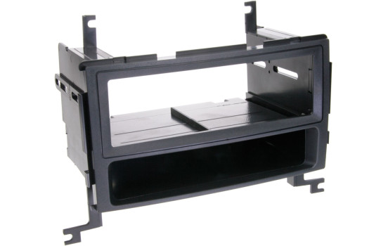 Panneau 1-DIN avec plateau de rangement. Hyundai Santa Fé 2007-2012 Couleur: Noir