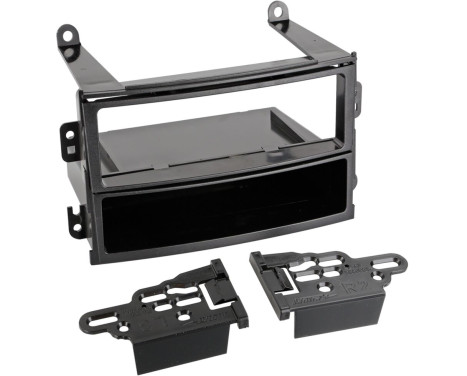 Panneau 1-DIN avec plateau de rangement. Nissan 350Z 2002-2005 Couleur: Noir