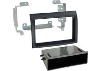 Panneau 2-DIN avec compartiment de rangement Fiat Ducato - Citroën Jumper - Peugeot Boxer - Couleur : Noir