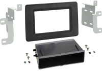 Panneau 2-DIN avec compartiment de rangement Nissan NV400 - Opel Movano - Renault Master - Couleur : Noir