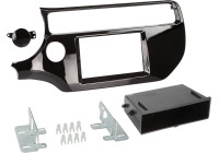 Panneau 2-DIN avec pochette Kia Rio 2015-2019 Couleur: Noir Piano