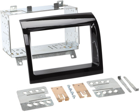 Panneau 2-DIN Fiat Ducato - Citroën Jumper - Peugeot Boxer - Couleur: Noir Piano