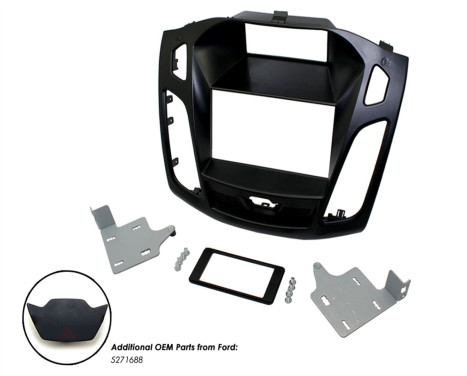 Panneau 2-DIN Ford Focus 2013-2018 - Couleur: Noir