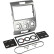 Panneau 2-DIN Ford Ranger - Mazda BT50 Couleur: Argent