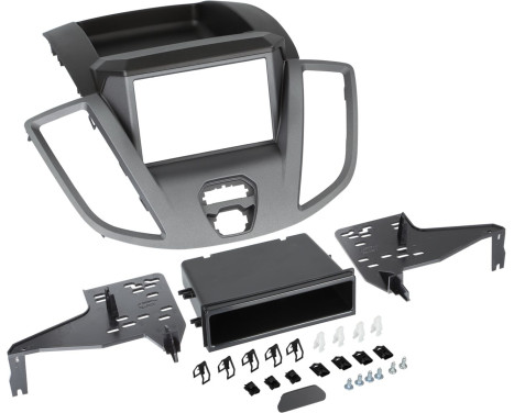 Panneau 2-DIN Ford Transit 2014-2019 - Couleur: Noir / Anthracite, Image 4