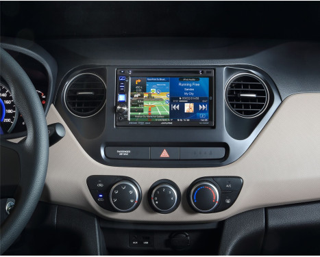 Panneau 2-DIN Hyundai i10 2013-2019 - Couleur: noir, Image 3