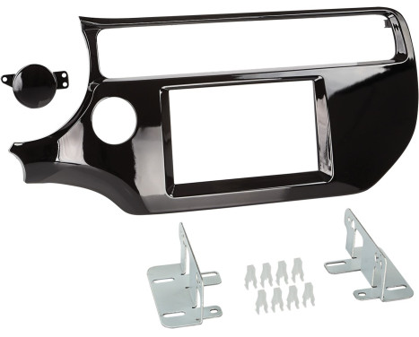 Panneau 2-DIN Kia Rio | 2015-2017 | Couleur : noir piano.
