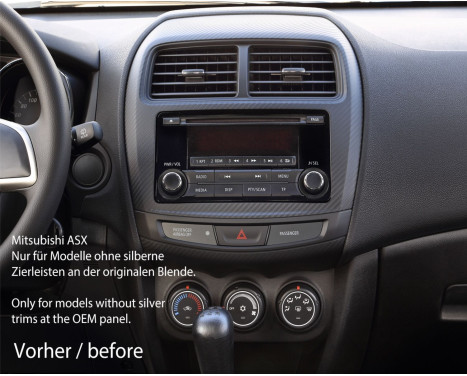 Panneau 2-DIN Mitsubishi ASX 2014-2018 - Couleur: Noir Piano, Image 4