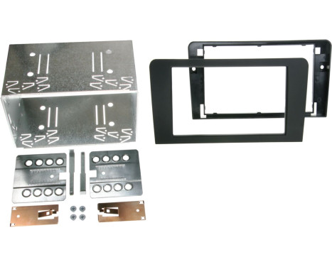 Panneau 2-DIN Rubbertouch Audi (8P/8PA) 2003-2012 - Couleur: Rubbertouch noir
