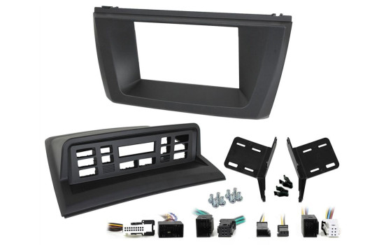 Panneau 2-DIN Rubbertouch BMW X3 (E83) 2003-2010 Couleur: Rubbertouch Noir