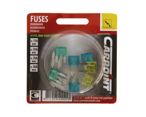 Assortiment de mini fusibles 10pcs