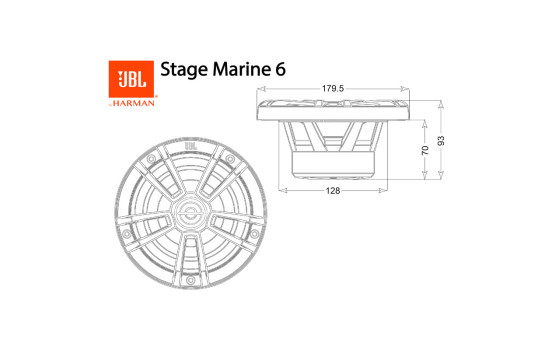 Ensemble d'enceintes JBL Marine Stage 6 6,5'' (16 cm), Image 7