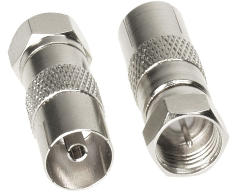 Adaptateur d'antenne fiche F > connexion coaxiale