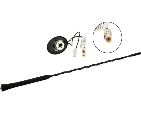Antenne de toit AM/FM inclinaison de tige 76° 12V externe