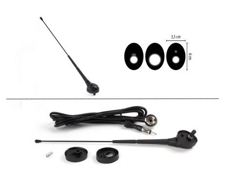 Antenne de toit universelle AM/FM angle de 0 à 90 degrés avec options de 3 pieds