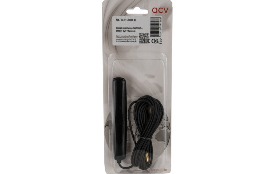 Antenne adhésive pour fenêtre intérieure DAB+ SMB femelle câble de 250 cm, Image 4