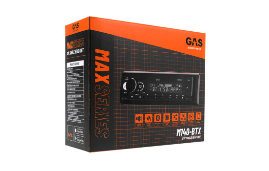 GAS MAX Autoradio 1-DIN BT, AUX, USB, APP, DSP, Image 8