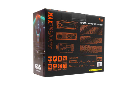 GAS MAX Autoradio 1-DIN BT, AUX, USB, APP, DSP, Image 9