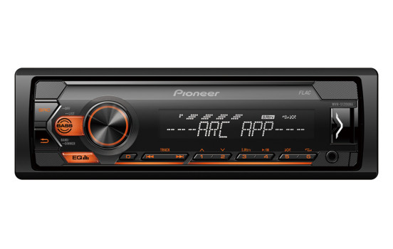 Récepteur Pioneer MVH-S120UBA 1-DIN avec éclairage ambre, USB et compatible avec l'application Android