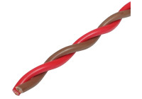 AUDIO SYSTEM Câble haut-parleur "TWISTED" 2x 0,75 mm² Marron/Rouge