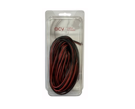 câble haut-parleur 2x 0,5mm n/b 10 m sous blister