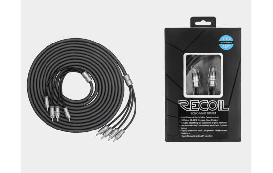 Câble RCA Recoil Echo Max Premium OFC 4 canaux 360 cm, Image 2