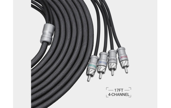 Câble RCA Recoil Echo Max Premium OFC 4 canaux 510 cm, Image 7