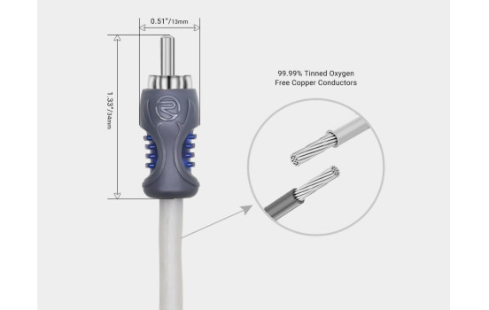 Câble RCA Recoil Marine OFC 2 canaux 180 cm, Image 4
