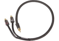 SYSTÈME AUDIO HAUT DE GAMME Câble RCA 300 mm Câble Y-RCA (1x connecteur M et 2x connecteur F)