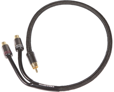 SYSTÈME AUDIO HAUT DE GAMME Câble RCA 300 mm Câble Y-RCA (1x connecteur M et 2x connecteur F)