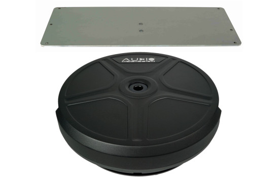Caisson de basse à roue de secours de 28 cm dans un boîtier en aluminium avec amplificateur mono interne + KIT DE MONT, Image 2