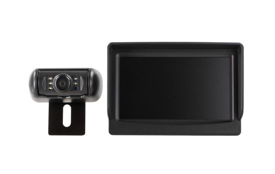 Moniteur de caméra de recul 4,3" avec émetteur vidéo pour camping-cars et caravanes, sans fil