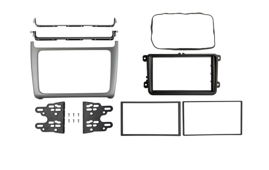 Cadre 2-DIN Volkswagen Polo 2014-2017 Argent