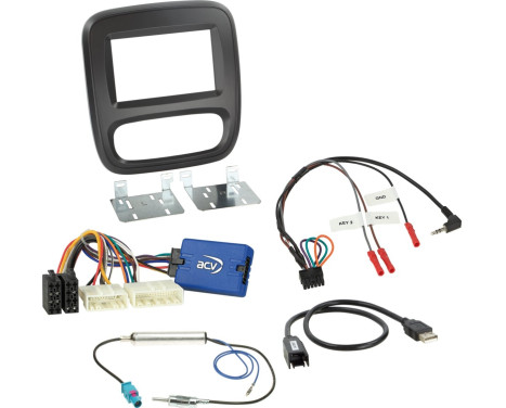 Kit 2-DIN Climatisation manuelle Fiat/Nissan/Opel/Renault