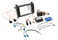 Kit 2-DIN compatible avec divers systèmes Mercedes-Benz SWI/analogiques/antenne