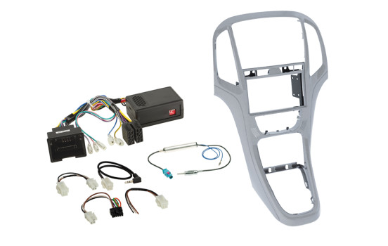 Kit 2 DIN + Kit adaptateur radio Opel Astra 2009-2016 Couleur: Argent Platine, Image 2