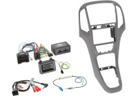 Kit 2 DIN+ Kit adaptateur radio Opel Astra 2009-2016 Gris Titane